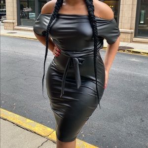 Brand New Fashion Nova faux leather dress